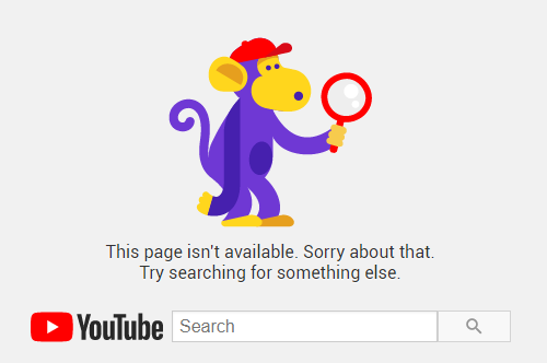 Removed from YouTube graphic